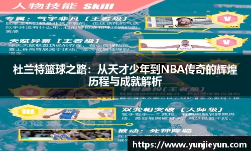 杜兰特篮球之路：从天才少年到NBA传奇的辉煌历程与成就解析
